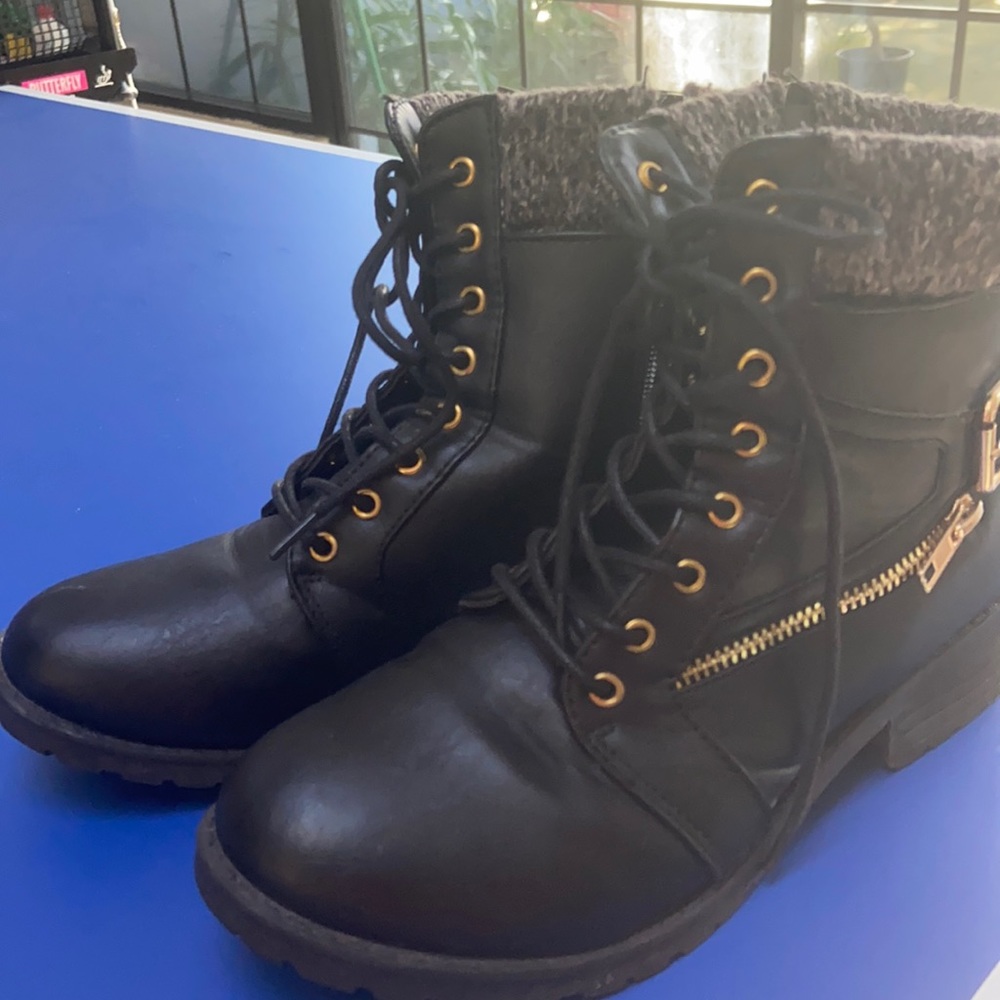 Black ankle boots